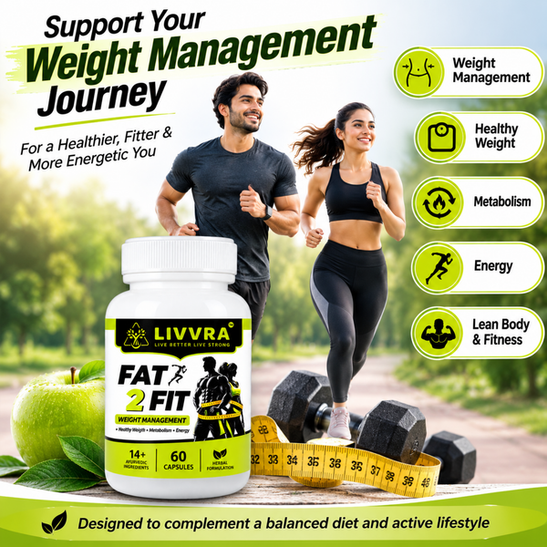 LIVVRA Fat 2 Fit Capsule | Ayurvedic Formula to Manage Weight Naturally