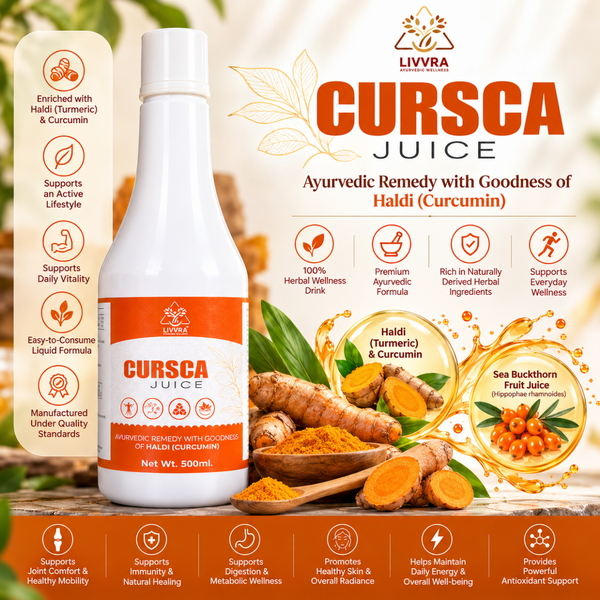LIVVRA Kumkumadi Beauty Oil + Cursca Juice Combo