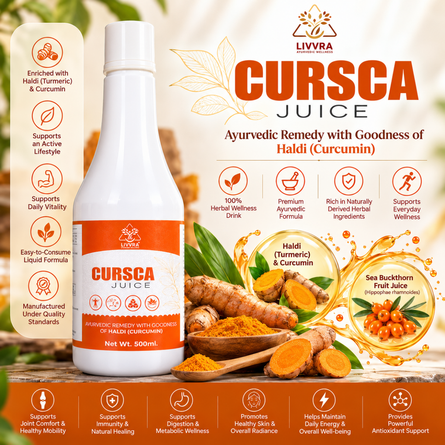 LIVVRA Kumkumadi Beauty Oil + Cursca Juice Combo