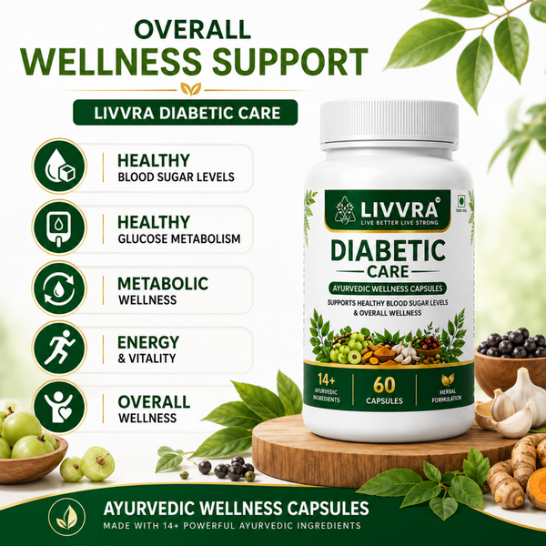 LIVVRA Diabetic Care Capsules | Ayurvedic Wellness Supplement