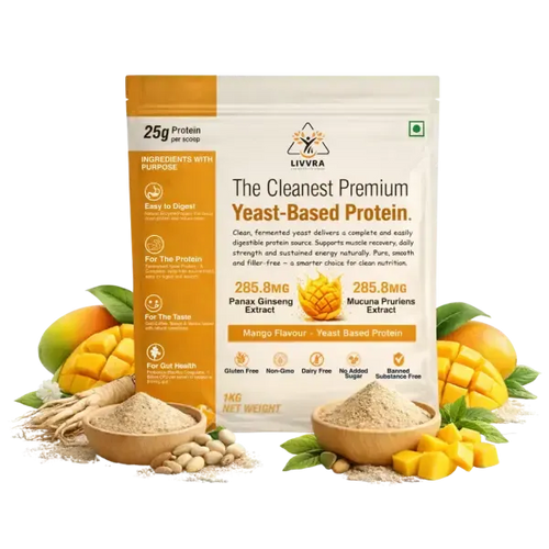 LIVVRA Yeast-Based Protein – Mango Flavour (1kg)
