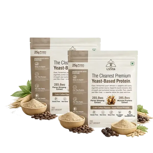 LIVVRA Yeast-Based Protein – 2 Pack Combo (1kg x 2)