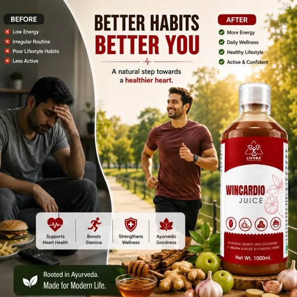 LIVVRA Wincardio Juice – Arjuna Ayurvedic Heart Wellness Drink (1000ml)