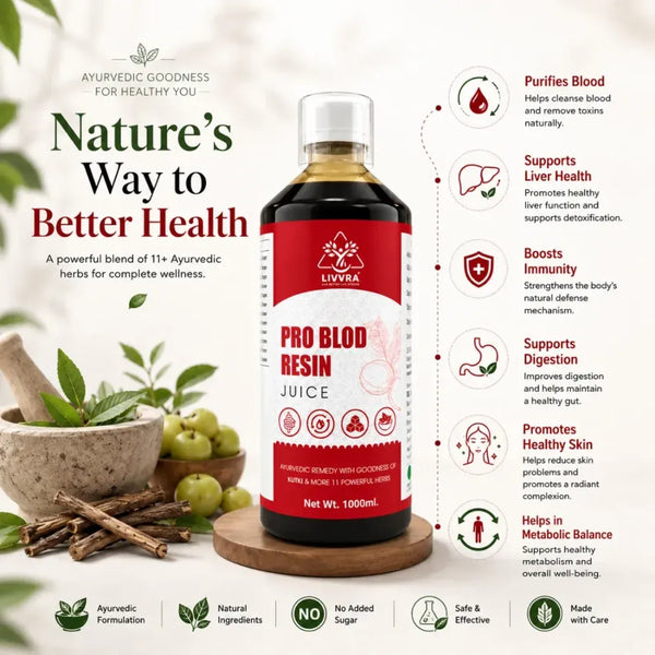 LIVVRA Pro Blod Resin Juice – Kutki Ayurvedic Wellness Drink (1000ml)