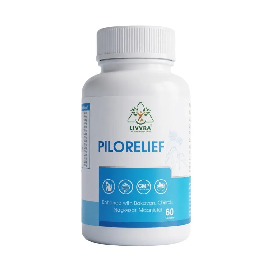 LIVVRA PiloRelief Capsules — Piles & Fistula Relief (60 Capsules)