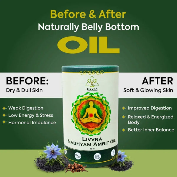 LIVVRA Nabhyam Amrit Oil – Ayurvedic Navel Care Oil (30ml)