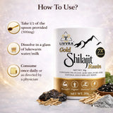 LIVVRA Gold Shilajit Resin – 75% Fulvic Acid | With Swarn Bhasma (20g) 2