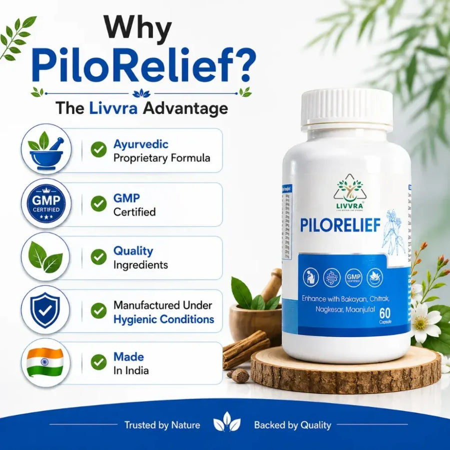 LIVVRA Piles Care Capsules — Piles & Fistula Relief (40 Capsules)